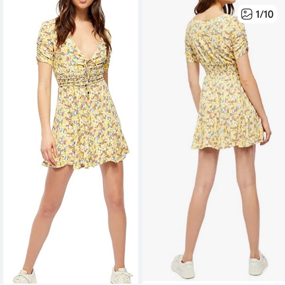 Free People Forget Me Not floral mini dress size 6